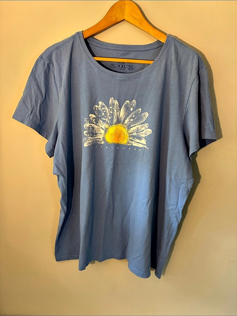 Life is Good Crusher Tee Graphic Short Sleeve Blue XXL